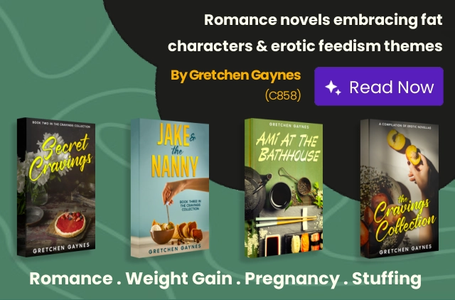 Banner showing premium weight gain erotic fiction books that are available for memebers to read.