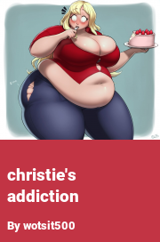 Book cover for Christie's addiction, a weight gain story by Wotsit500