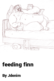 Book cover for Feeding finn, a weight gain story by Jdenim