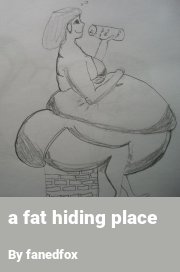 Book cover for A fat hiding place, a weight gain story by Fanedfox