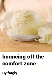 Book cover for Bouncing off the comfort zone, a weight gain story by Fatgly