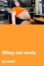 Book cover for Filling out nicely, a weight gain story by MottiF