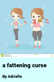 Book cover for A fattening curse, a weight gain story by Adrielle