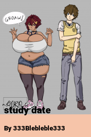 Book cover for Study date, a weight gain story by 333Blebleble333
