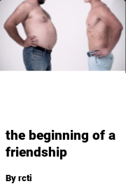 Book cover for The beginning of a friendship, a weight gain story by Rcti