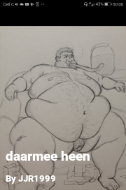 Book cover for Daarmee heen, a weight gain story by JJR1999