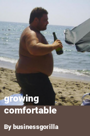 Book cover for Growing comfortable, a weight gain story by Businessgorilla