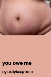 Book cover for You owe me, a weight gain story by Bellybeep1000