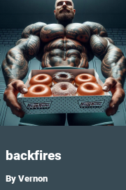Book cover for Backfires, a weight gain story by Vernon