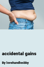 Book cover for Accidental gains, a weight gain story by Lovehandlesbby