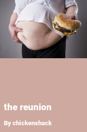 Book cover for The reunion, a weight gain story by Chickenshack