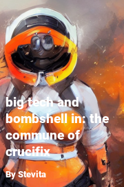 Book cover for Big tech and bombshell in: the commune of crucifix, a weight gain story by Stevita
