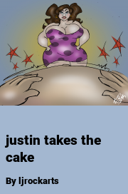 Book cover for Justin takes the cake, a weight gain story by Ljrockarts