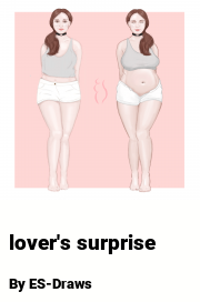 Book cover for Lover's surprise, a weight gain story by ES-Draws