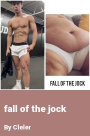Book cover for Fall of the jock, a weight gain story by Cleler