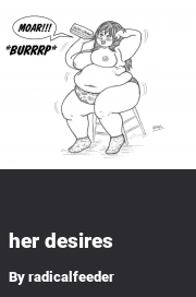Book cover for Her desires, a weight gain story by Radicalfeeder