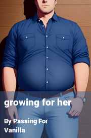 Book cover for Growing for her, a weight gain story by Passing For Vanilla