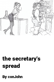 Book cover for The secretary's spread, a weight gain story by ConJohn