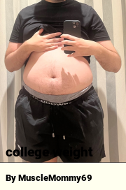 Book cover for College weight, a weight gain story by MuscleMommy69
