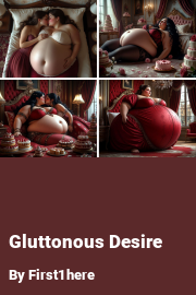 Book cover for Gluttonous Desire, a weight gain story by First1here