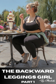Book cover for The Backward Leggings Girl - Part 1, a weight gain story by Morbido