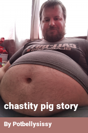 Book cover for Chastity pig story, a weight gain story by Potbellysissy