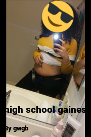 Book cover for High school gaines, a weight gain story by Gwgb