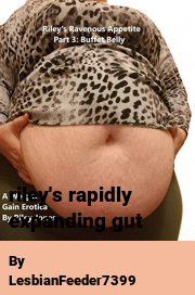 Book cover for Riley's rapidly expanding gut, a weight gain story by LesbianFeeder7399