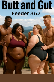 Book cover for Butt and Gut, a weight gain story by Feeder862