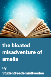 Book cover for The bloated misadventure of amelia, a weight gain story by StudentFeederandFeedee