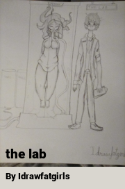 Book cover for The Lab, a weight gain story by Idrawfatgirls