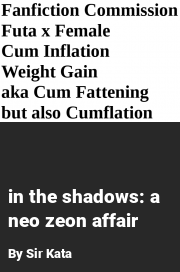 Book cover for In the shadows: a neo zeon affair, a weight gain story by Sir Kata