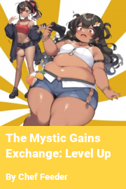 Book cover for The Mystic Gains Exchange: Level Up, a weight gain story by Chef Feeder