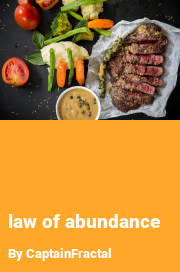 Book cover for Law of abundance, a weight gain story by CaptainFractal