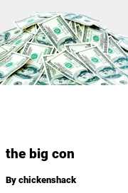 Book cover for The big con, a weight gain story by Chickenshack