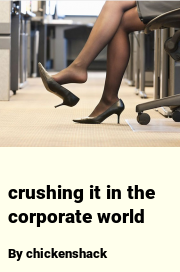 Book cover for Crushing it in the corporate world, a weight gain story by Chickenshack