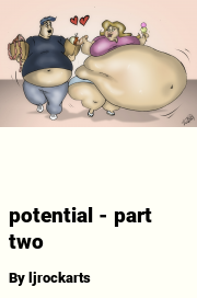 Book cover for Potential - part two, a weight gain story by Ljrockarts