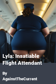 Book cover for Lyla: Insatiable Flight Attendant, a weight gain story by AgainstTheCurrent
