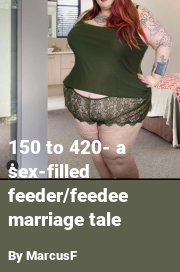 Book cover for 150 to 420- a sex-filled feeder/feedee marriage tale, a weight gain story by MarcusF
