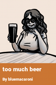 Book cover for Too much beer, a weight gain story by Bluemacaroni