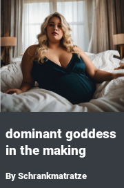 Book cover for Dominant goddess in the making, a weight gain story by Schrankmatratze