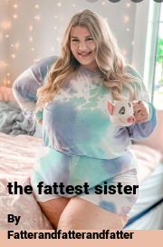Book cover for The fattest sister, a weight gain story by Fatterandfatterandfatter