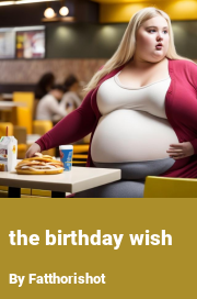 Book cover for The birthday wish, a weight gain story by Fatthorishot