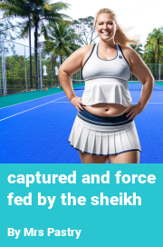 Book cover for Captured and force fed by the sheikh, a weight gain story by Mrs Pastry