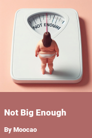 Book cover for Not Big Enough, a weight gain story by Moocao