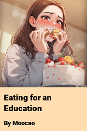 Book cover for Eating for an Education, a weight gain story by Moocao