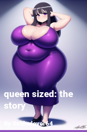 Book cover for Queen sized: the story, a weight gain story by Ssbbwlover64