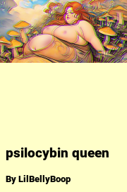 Book cover for Psilocybin queen, a weight gain story by LilBellyBoop