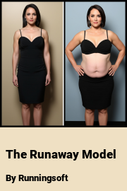 Book cover for The Runaway Model, a weight gain story by Runningsoft