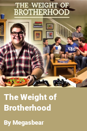 Book cover for The Weight of Brotherhood, a weight gain story by Megasbear